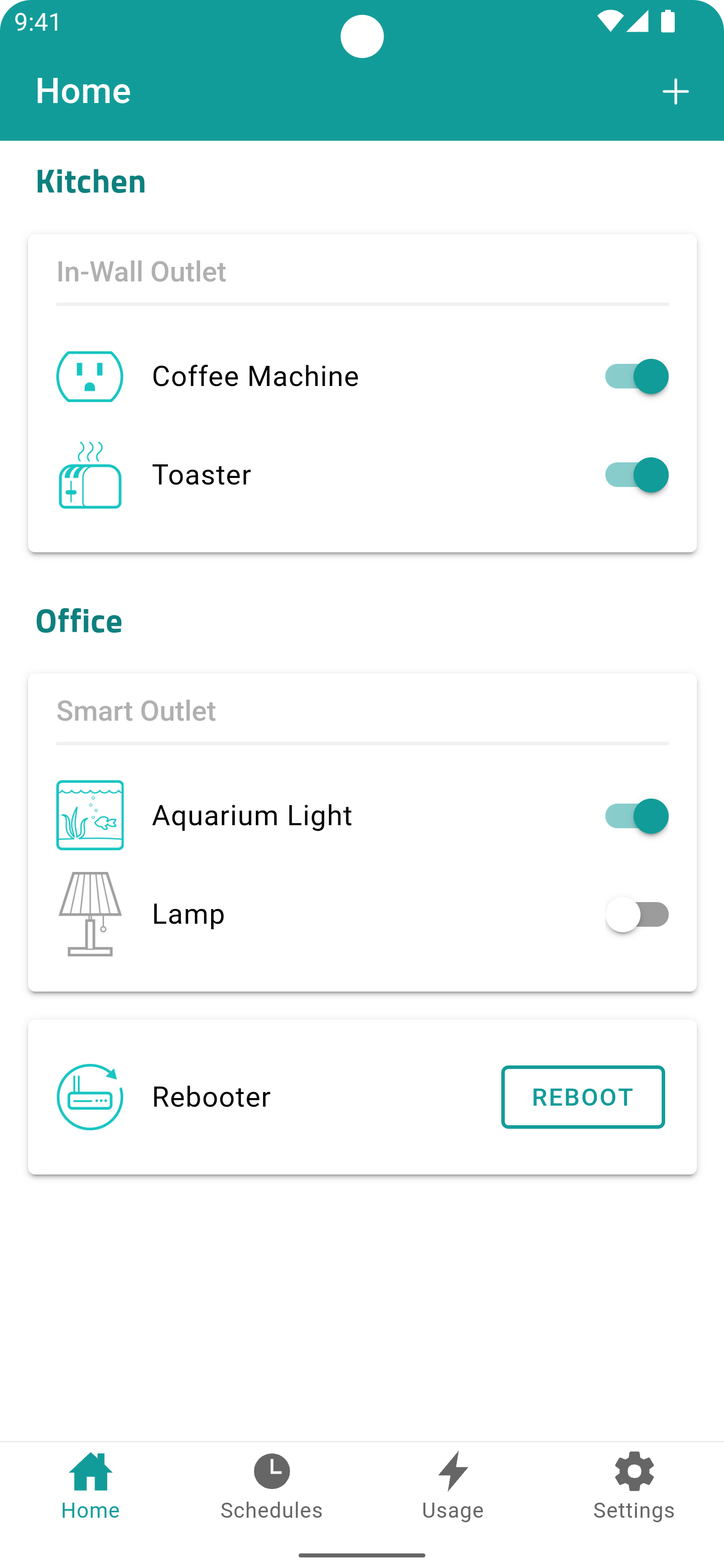 The new ConnectSense Home screen on Android shows devices as cards, each with its own controls